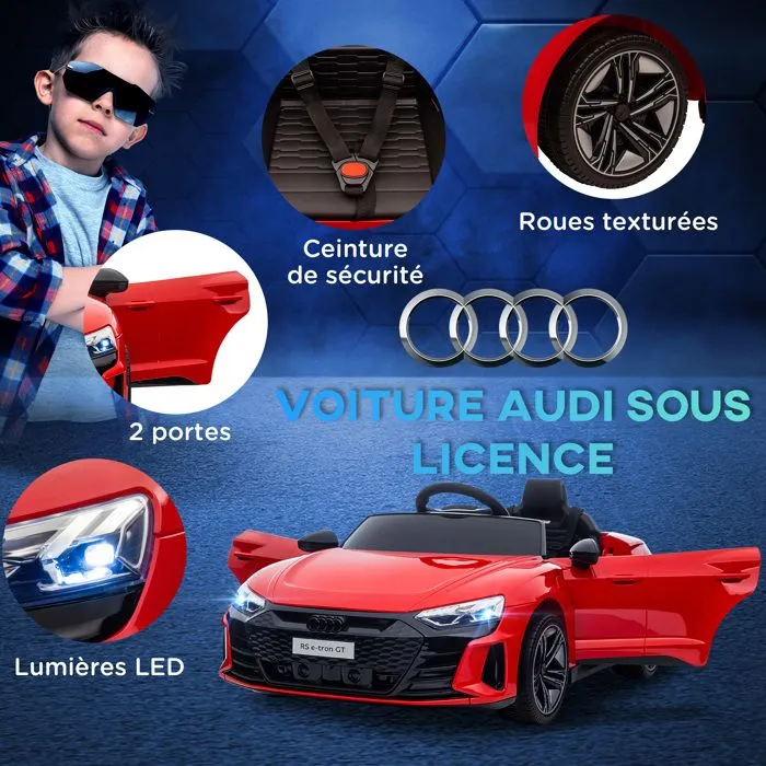 HOMCOM - Voiture électrique pour enfants - PP - 103x58x41cm - Rouge-4