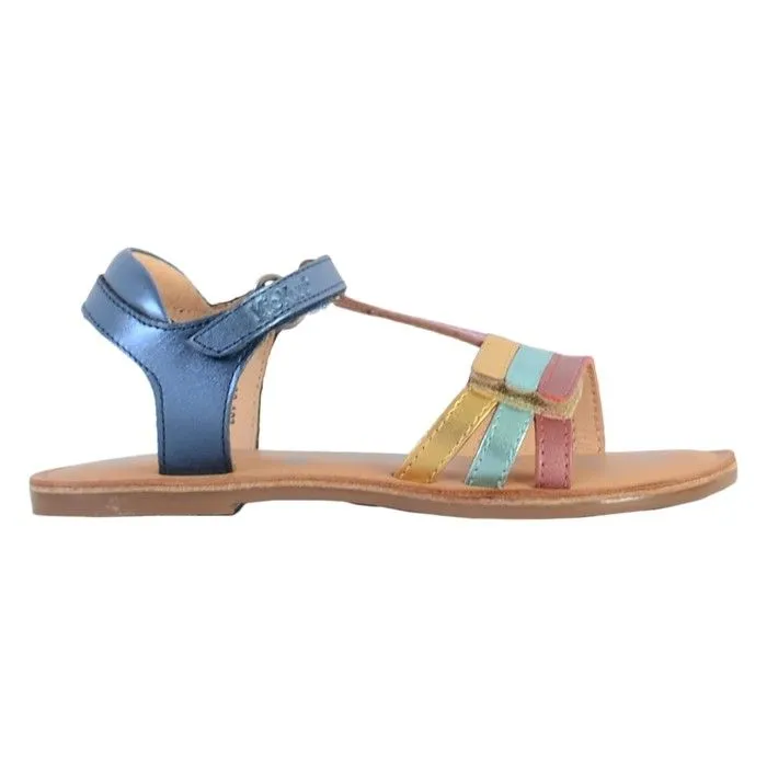 Sandales - KICKERS - Diamanto - Cuir - Bleu - Enfant Fille-1