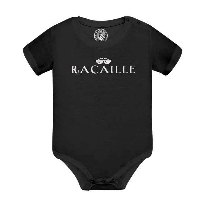Body Bébé Manche Courte Noir Racaille Mignon Thug Life Humour Meme-0