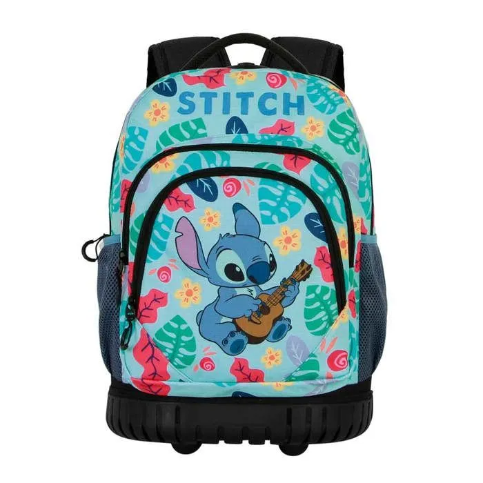 Sac à dos à Roulettes GTS FAN - Disney Lilo et Stitch Guitar - Vert - Taille Unique-1