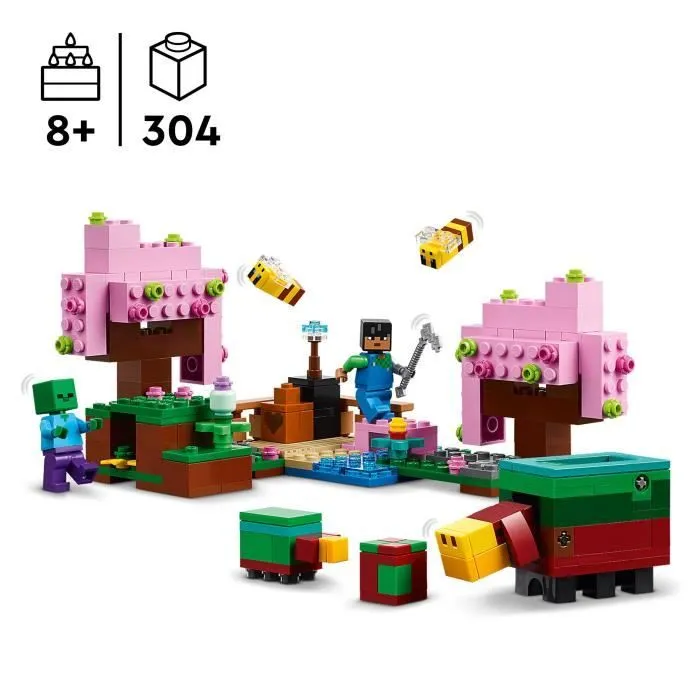 LEGO® Minecraft® 21260 Le jardin des cerisiers en fleurs - Minifigurines du jeu vidéo-1