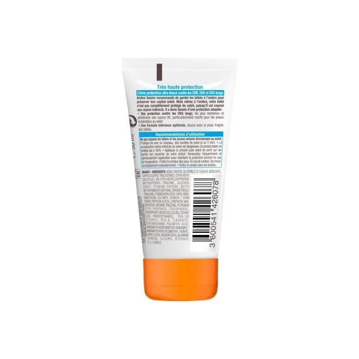 Crème Ambre Solaire bébé Sensitive Expert+ GARNIER Lait FPS50+ - 50 ml-1