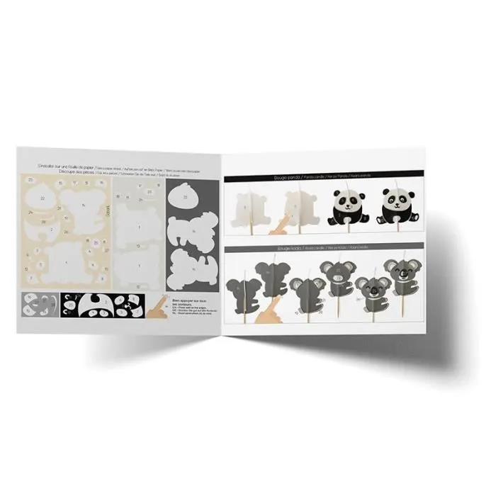Kit DIY bougies anniversaire Koala et panda-3