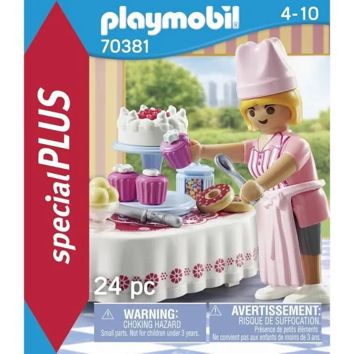 PLAYMOBIL - 70381 - Pâtissière - Enfant - Polypropylene - Playmobil City Life - Mixte-3