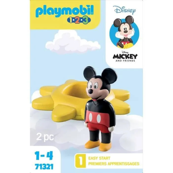 PLAYMOBIL 1.2.3 - 71321 - Mickey et Toupie soleil - Disney - Pour les tout-petits 18-36 mois-5