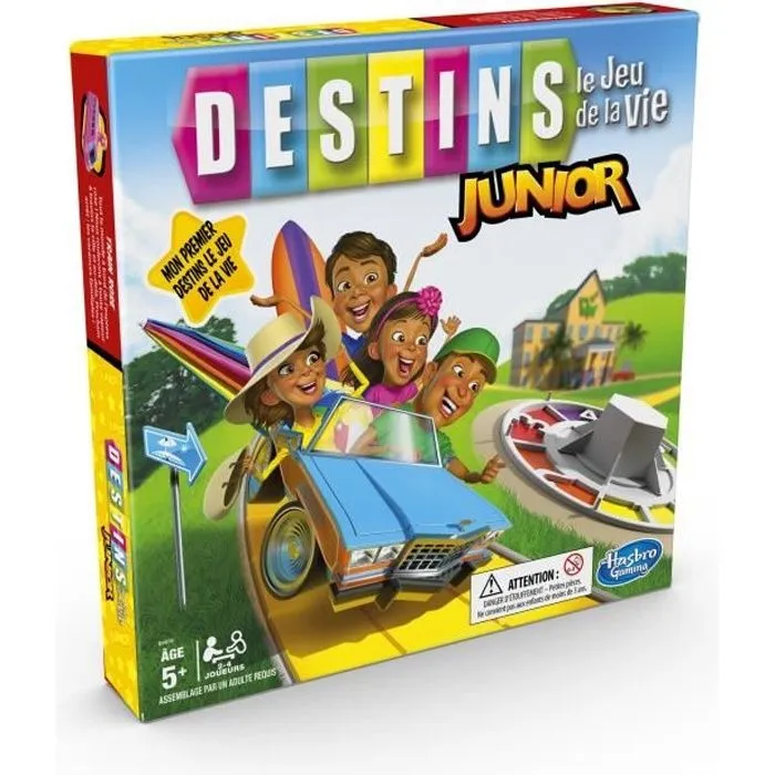 Jeu Destins - Hasbro Gaming - Le jeu de la vie Junior - pour enfants - à partir de 5 ans-0