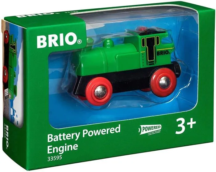Locomotive à pile bi-directionnelle verte BRIO - Circuit de train en bois - Ravensburger - Dès 3 ans-0