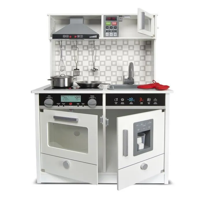 Cuisine électronique en bois WHITE MODERN-1