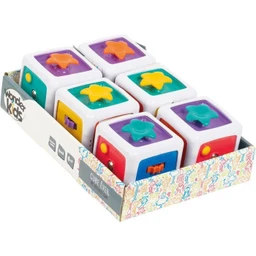 Cube d'éveil Wonderkids - 8 cm - Blanc/Rouge/Jaune/Violet - Pour Enfant à partir de 12 mois-0