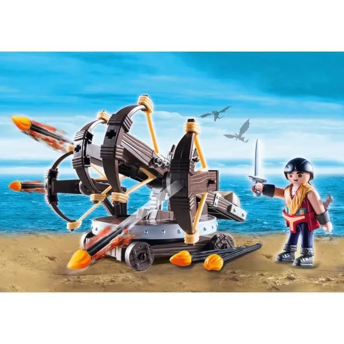 PLAYMOBIL - Dragons Edition Limitée - Eret et Baliste à 4 Projectiles de Feu-2
