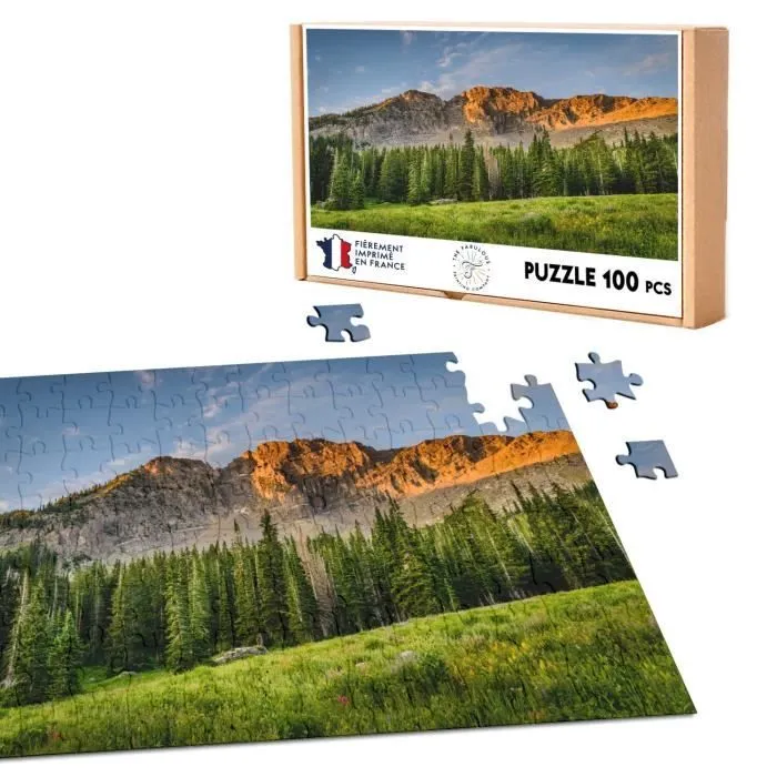 Puzzle Classique - FABULOUS - Pics Rocheux surplombent Foret de Pin - 100 Pièces - Adulte - Intérieur-0