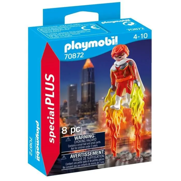 PLAYMOBIL - 70872 - Super héros - Accessoires flammes et boules de feu - Mixte - 4 ans et plus-0