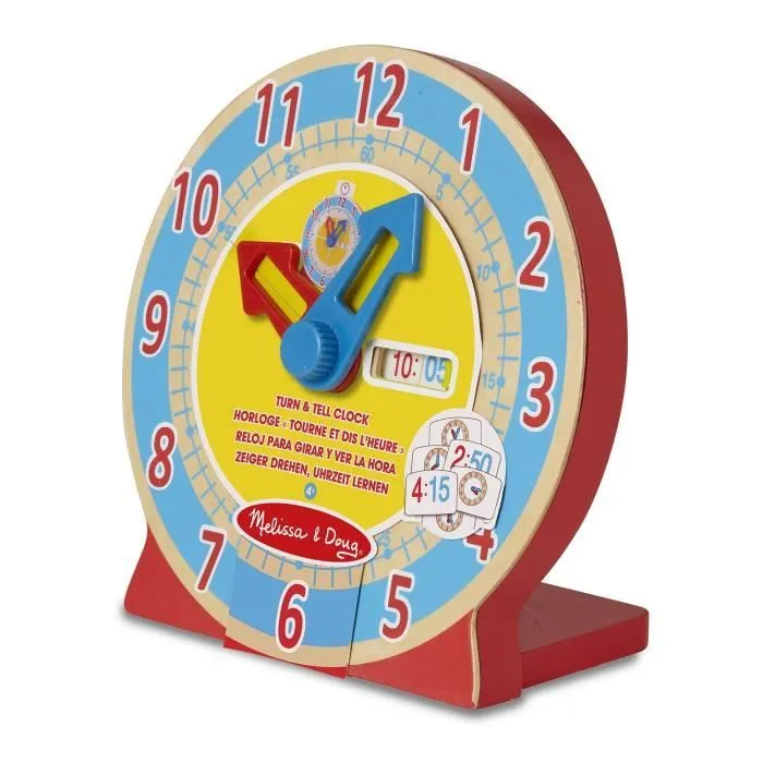 Jeu de société éducatif - MELISSA & DOUG - Horloge « Tourne Et Dis L’Heure » - Multicolore - A partir de 4 ans-1