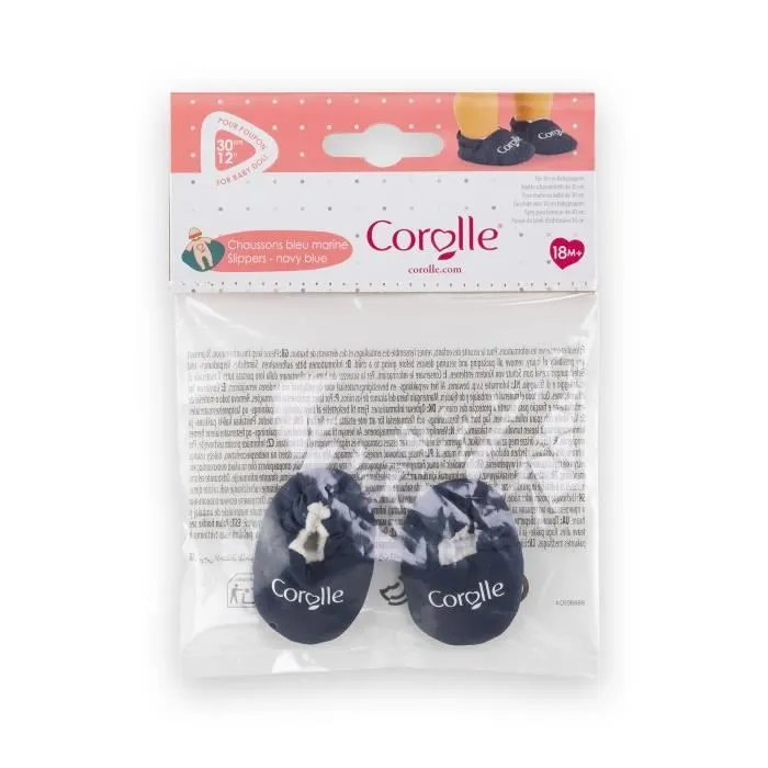 Chaussons - Corolle - Bleu Marine - 30 cm - Garde les pieds au chaud - Mixte-0