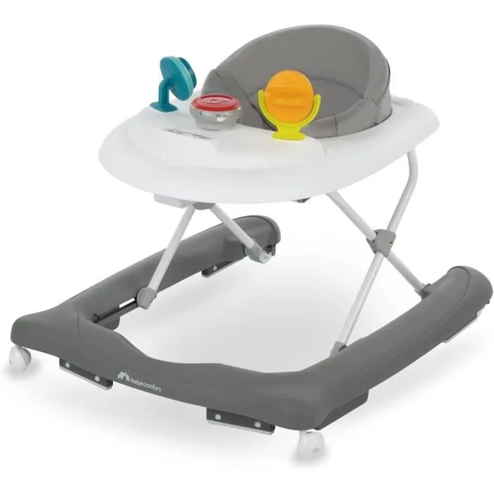BEBECONFORT Trotteur Explorer avec tablette musicale, De 6 à 18 mois (12kg), Gray Mist-0