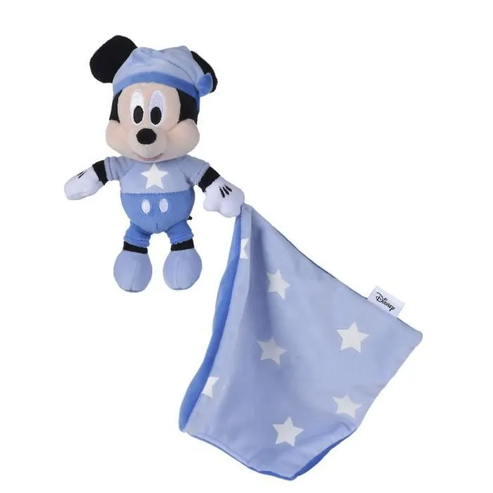 Peluche Disney Mickey Phosphorescente - 25 x 10 x 8 cm - Impression lumineuse - Bleu-0