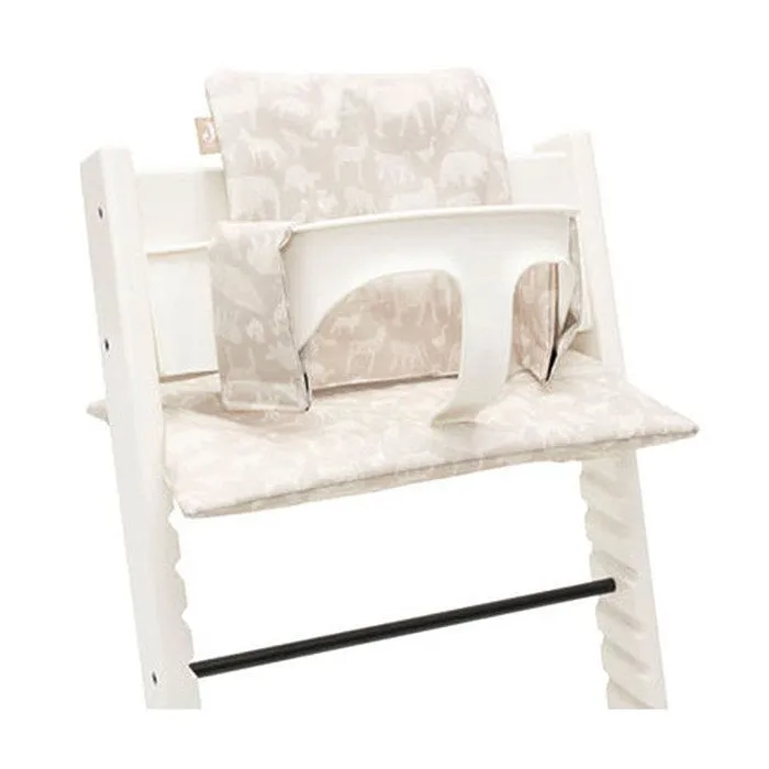Coussin réducteur de chaise haute - Siège bébé pour chaise évolutive Animaux Nougat - Jollein-0