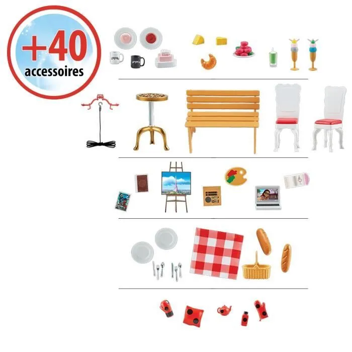 Playset deluxe Paris - BANDAI - Miraculous - Plus de 1,20 m avec accessoires-2