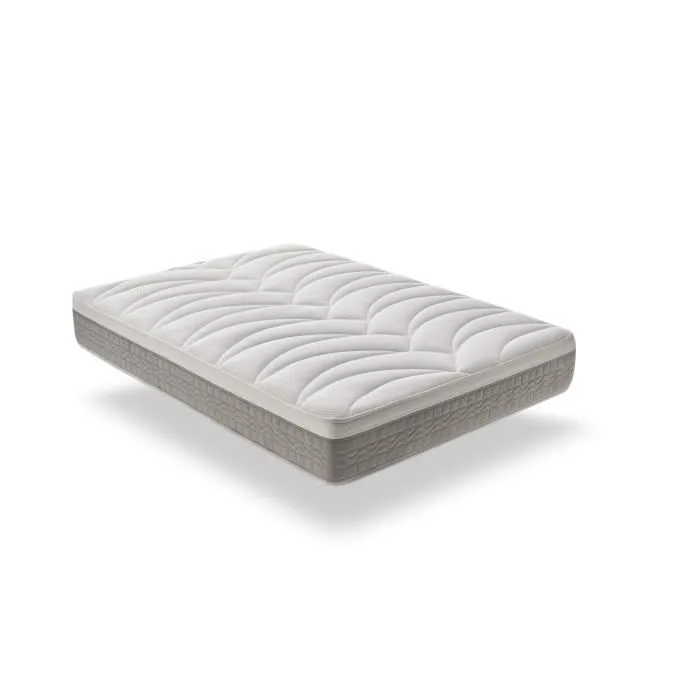 Matelas 90x200 cm Visco Luxury Elite Argent H25 epaisseur 25 cm +/- 2 Haute Fermeté. ECCOX-0