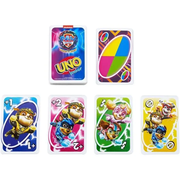 Mattel Games - Uno® Junior-Pat’ Patrouille : La Super Patrouille-Jeu de cartes HPY62-2