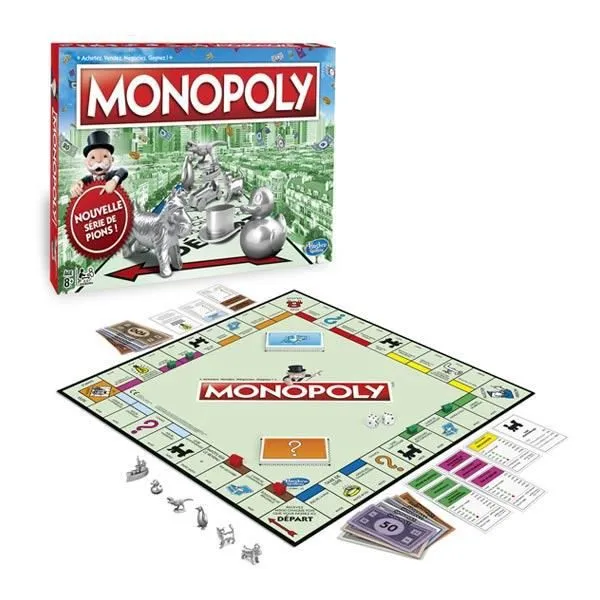 MONOPOLY - Jeu pour la famille et les enfants - 2 à 6 joueurs - dès 8 ans - Cartes choisies par le public incluses-2