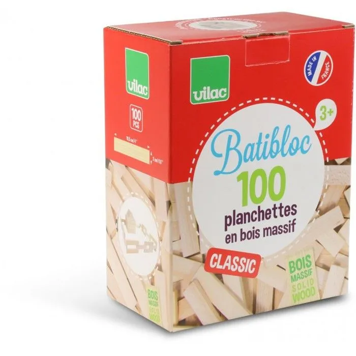 Jeu de construction - VILAC - BATIBLOC - Petit bâtisseur naturel - 100 pièces-3