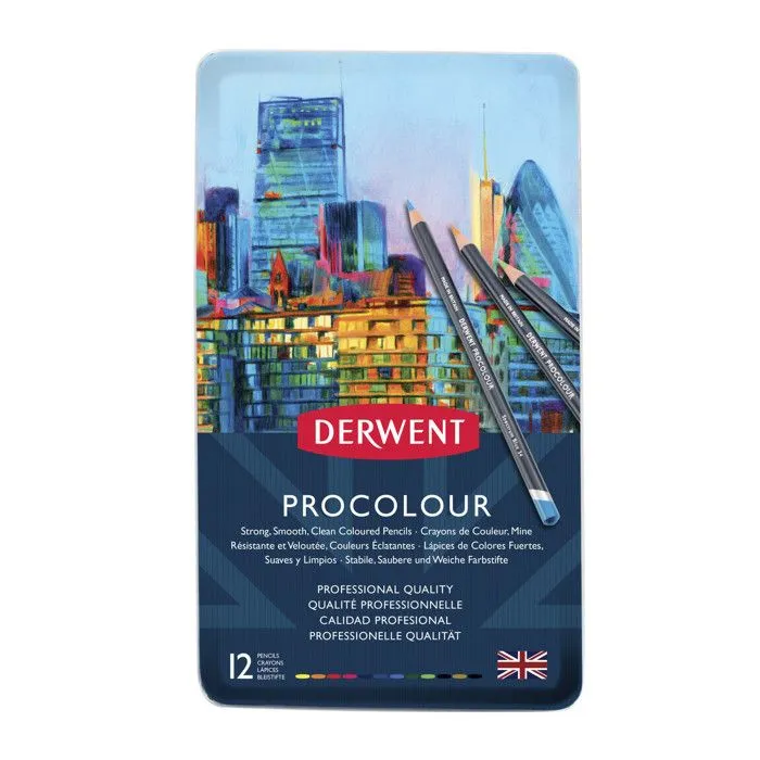 Derwent : Procolour : Colour Pencil : Tin Set of 12-1
