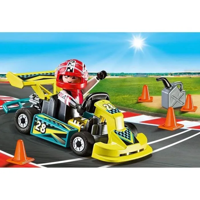 Playmobil 9322 Valisette Pilote de Karting, City Life, Stuntshow, 29 pièces, Dès 4 ans-1