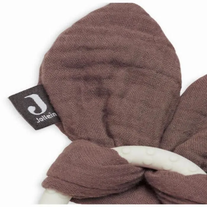 Anneau de dentition en Silicone Bunny Ears Chataigne - Marron - Jollein - Bébé-1