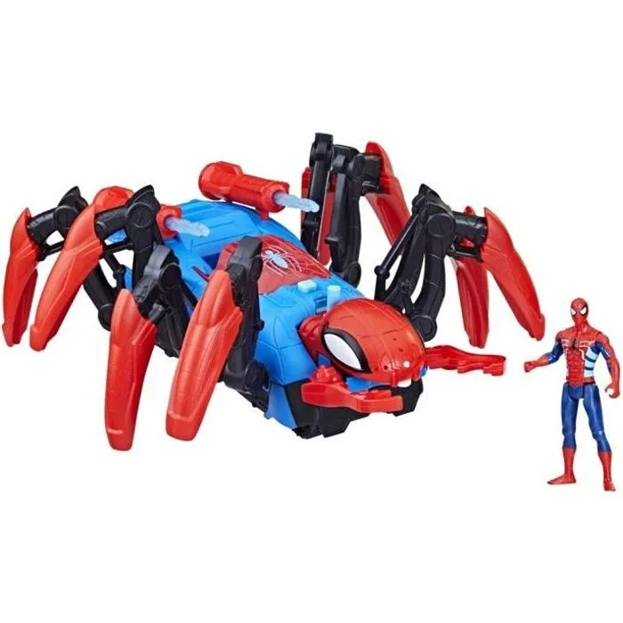 Figurine Spider-Man Véhicule Araignée de combat - Lance de l'eau et des projectiles - Dès 4 ans - HASBRO, Marvel-0