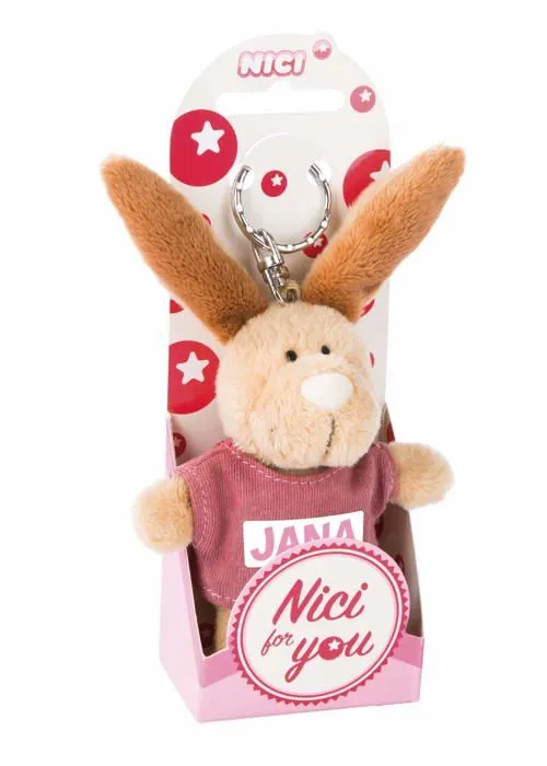 Peluche Nici - 44624 - Jana Porte-cles Lapin avec t-Shirt 10 cm-1