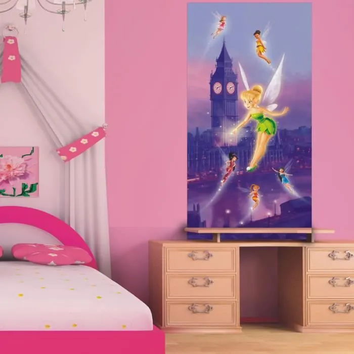 Poster géant Fée Clochette Disney Fairies - Qualité numérique - Violet - H 202 x L 90 cm-2
