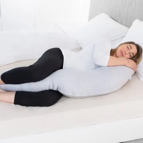 doomoo Housse de Coussin de Maternité Buddy, Tissu Ultra Doux, Certifié Oeko-Tex, Classic Grey-3