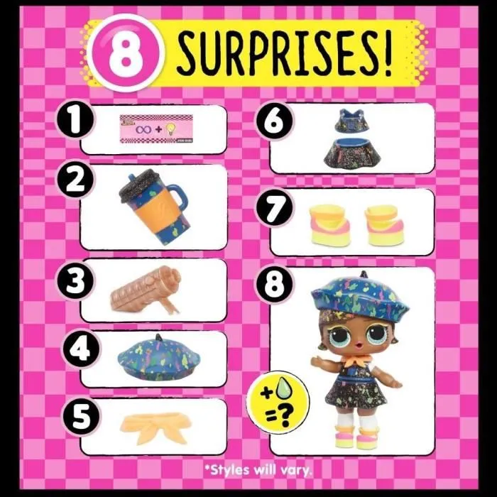 L.O.L. Surprise - Lights Glitter - Boule avec 8 surprises dont 1 poupée pailletée et 1 mini lampe lumière noire-3