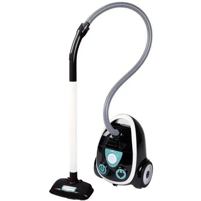 SMOBY Aspirateur compact et peu encombrant avec un véritable bruit d'aspirateur. 3 piles LR44 incluses - dès 3 ans-0