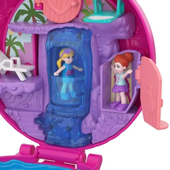 Coffret Univers La Piscine du Flamant Rose - POLLY POCKET - Mini-figurine - Extérieur - 4 ans et plus-2