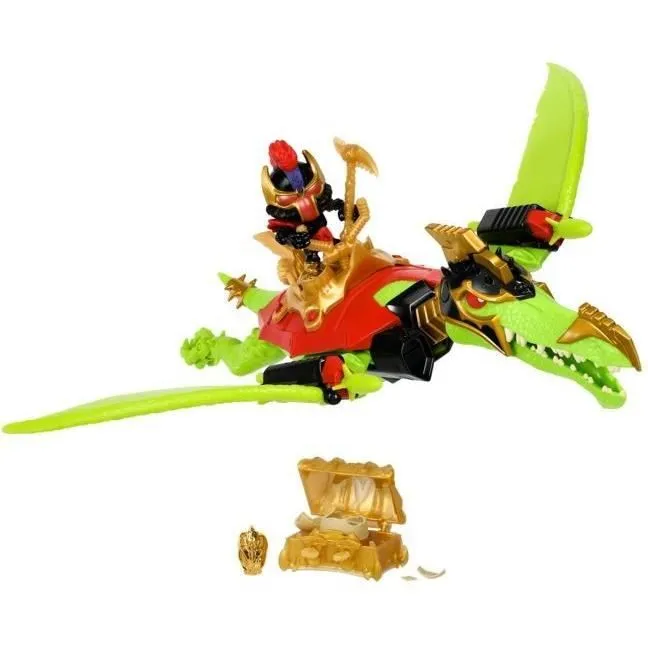 Playset Ptérodactyle - MOOSE TOYS - Trésor X - Dinosaure de combat - Figurine 23 cm-0