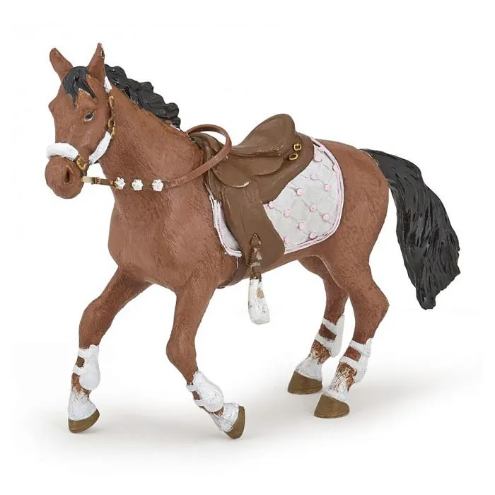 Papo - Figurine Cheval de la Cavalière Fashion hiver-0