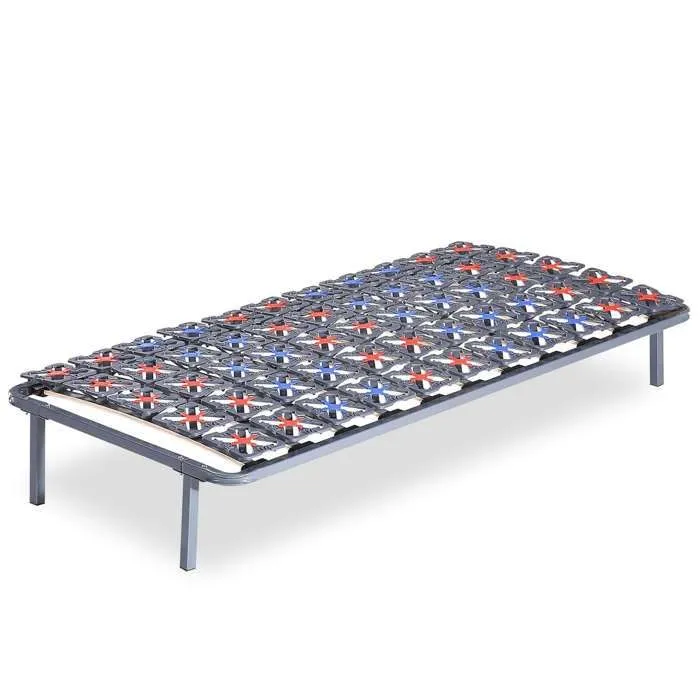 Sommier à Plots Springluxe 90x190 by Sampur | Résistant et Confortable - Plots Réglables - Pieds Inclus - Robuste en Acier Epoxy-0