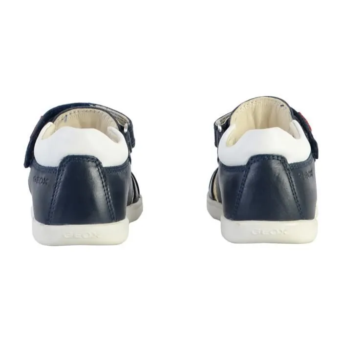 Sandale Plate Cuir Geox  Macchia - Marine-3