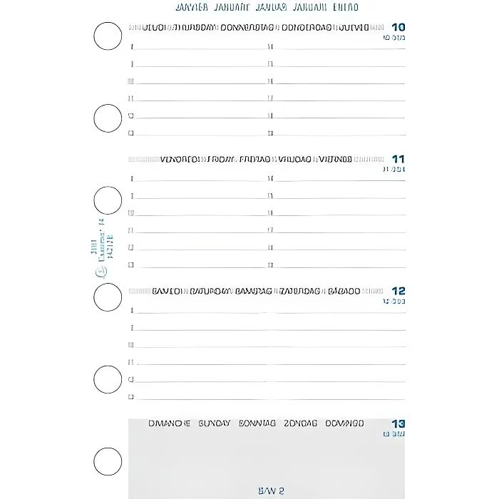 Recharge Semainier - EXACOMPTA - Exatime 14 - 8,1x12,6 cm - 1 semaine sur 2 pages - Imprim'Vert®-0