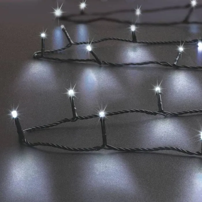 Guirlande lumineuse extérieur programmable 7m blanc froid 96 LED à piles Feeric lights & christmas-0