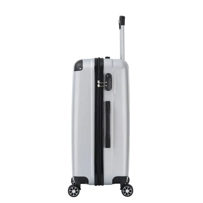 Set de 3 valises 4 roues rigide Gris Silver - Corner - Trolley ADC-2