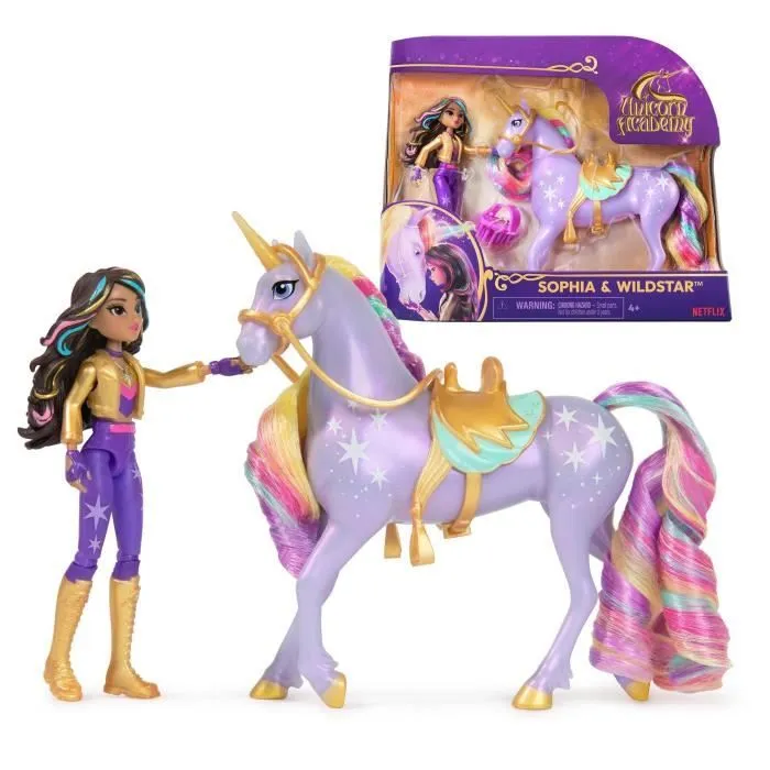 SPIN MASTER COFFRET LICORNE ET POUPEE WILDSTAR ET SOPHIA Unicorn Academy-0