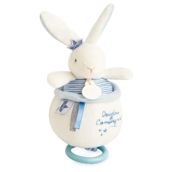 Peluche musical - DOUDOU ET COMPAGNIE - Lapin Matelot - Blanc - 15 cm - Pour bébé-1