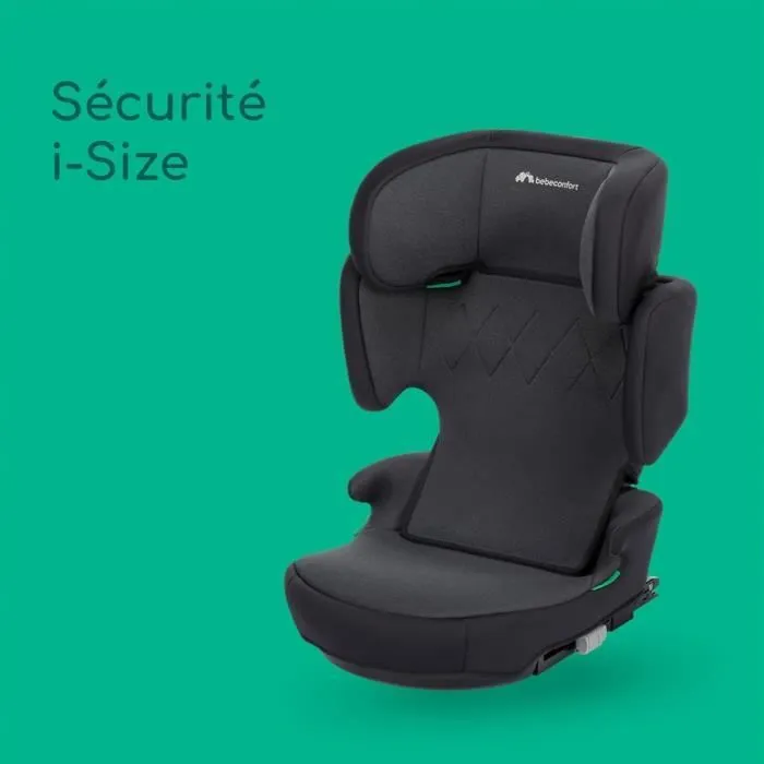 BEBECONFORT Siège auto ROAD FIX i-Size, groupe 2/3, Isofix, rehausseur, 3,5 ans à 10/12 ans, 100-150cm, 15-36kg, TINTED BLACK-5