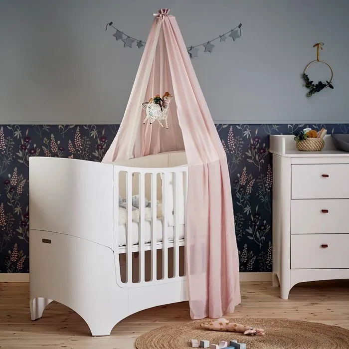 Voile de lit bébé, Rose Pale-1