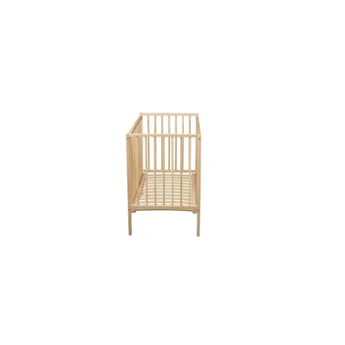 COMBELLE Lit en bois 70x140 cm RYnmi Vernis naturel-2
