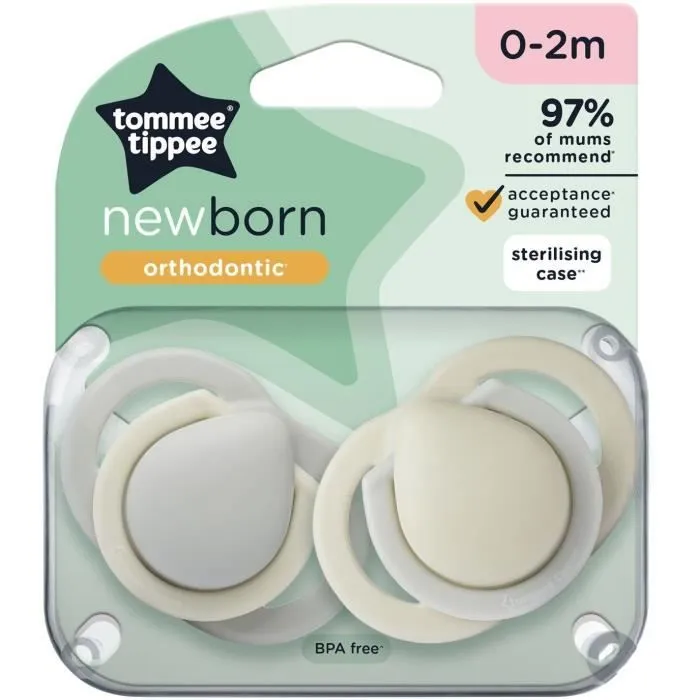 Sucette - TOMMEE TIPPEE - Nouveau-né 0-2 mois - Lot de 2 - Avec téterelle et collerette miniature-4