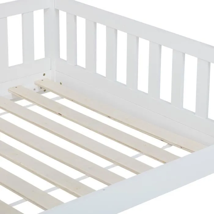 Lit cabane Bosco Blanc 90x190 Atmosphera For Kids-0